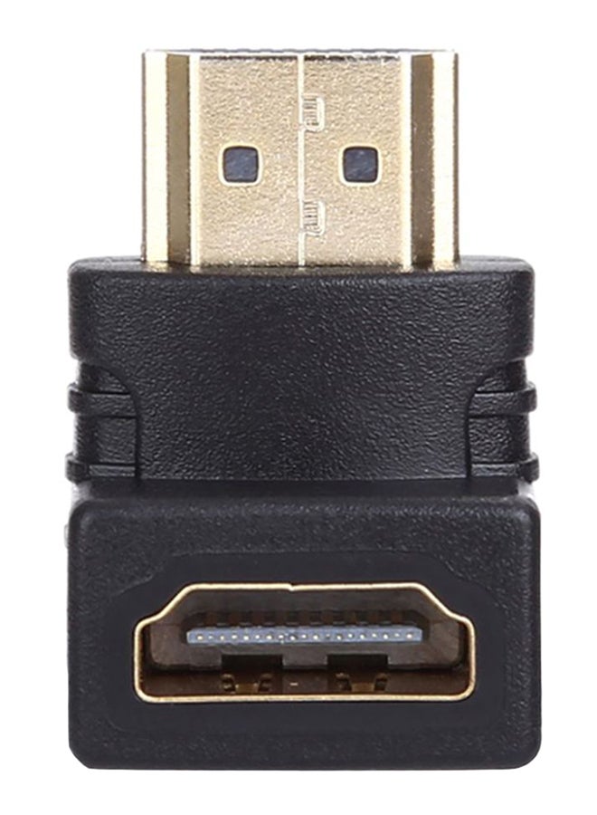 HDMI Male To HDMI Female Cable Adapter Black/Silver