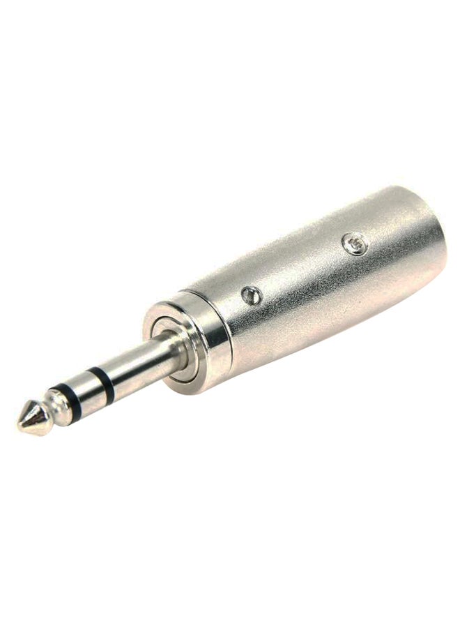 كابل محول صوت للميكروفون XLR ذكر ب3 دبابيس فضي - Image 1