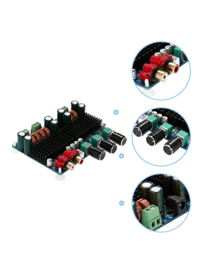 Generic - 2.1 Channel Digital Subwoofer Power Amplifier Board TPA3116 Black/Green - Image 1