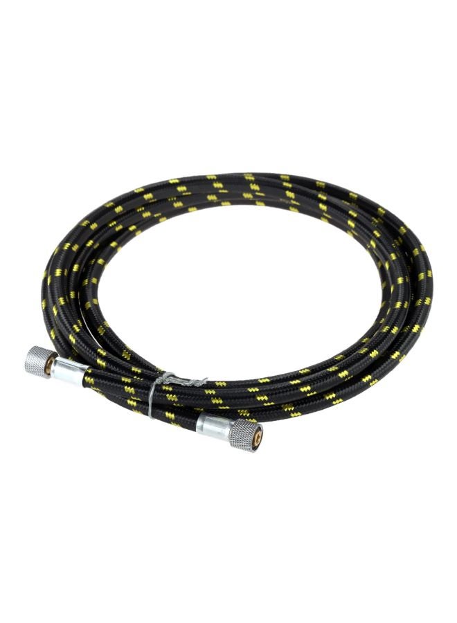 Generic - Professional Nylon Braided Airbrush Hose Black/Yellow/Silver - Image 1