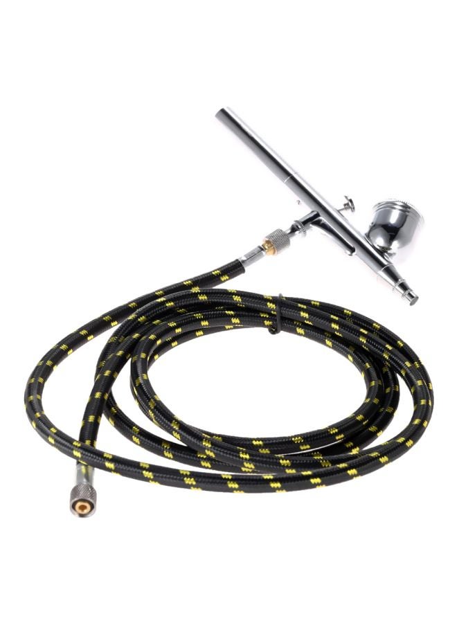 Generic - Professional Nylon Braided Airbrush Hose Black/Yellow/Silver - Image 1