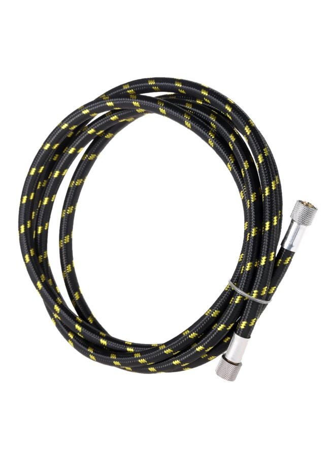 Generic - Professional Nylon Braided Airbrush Hose Black/Yellow/Silver - Image 1