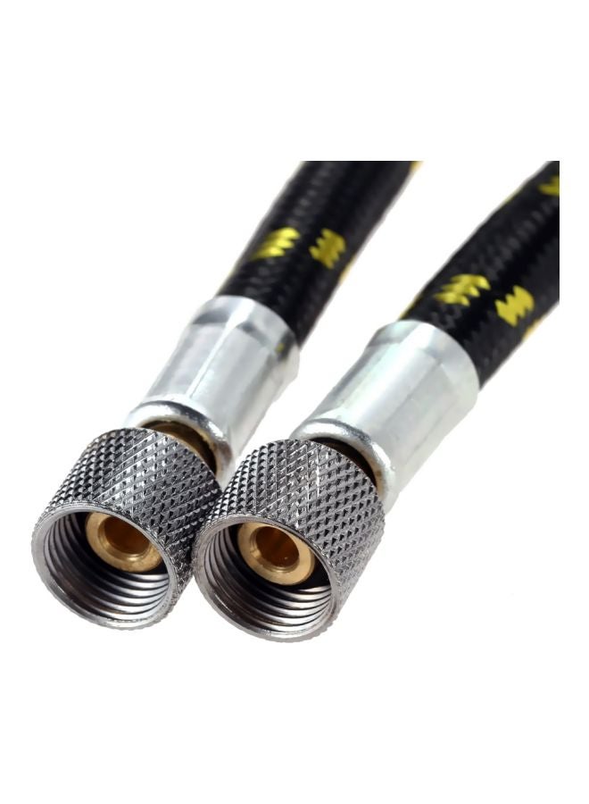 Generic - Professional Nylon Braided Airbrush Hose Black/Yellow/Silver - Image 1