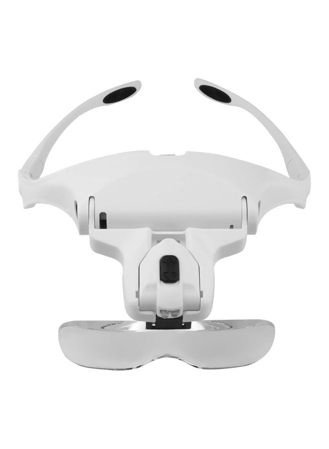 Adjustable Bracket Headband Glasses Magnifier Loupe White/Black - Image 5