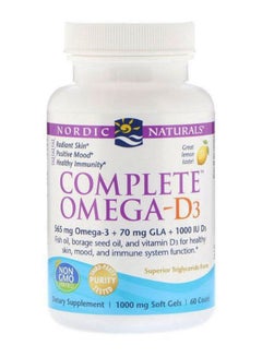 Lemon Flavour Complete Omega-D3 Supplement - 60 Softgels