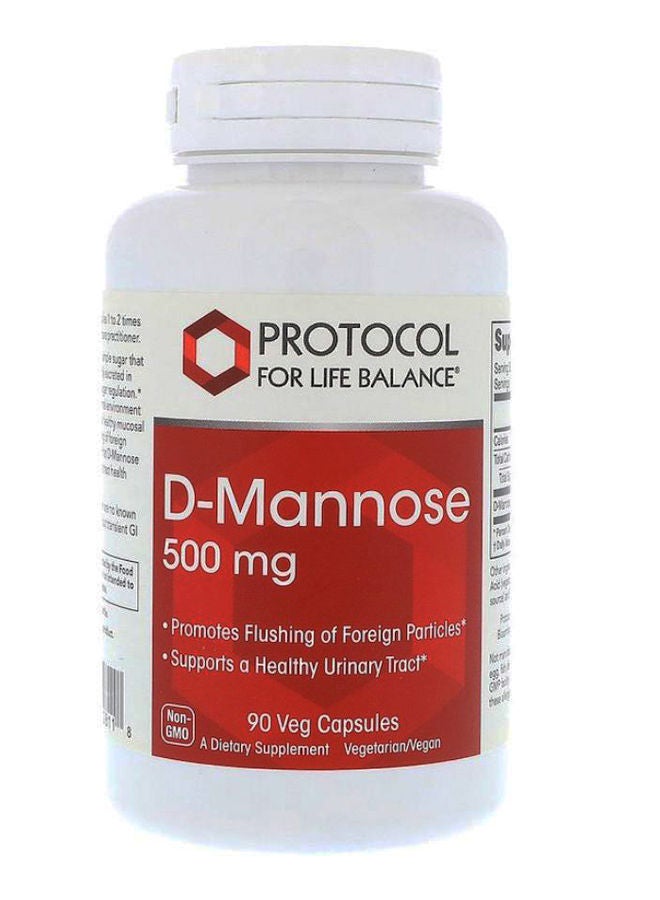 بروتوكول فور لايف بلانس - D-Mannose Dietary Supplement - 90 Veg Capsules 125 mg - Image 1