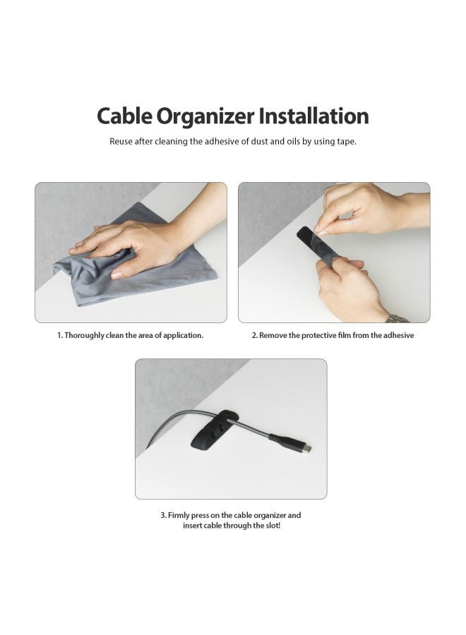 Ringke 4-Piece Cord Holder Set Black - Image 4