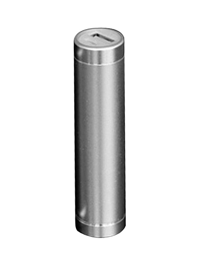 Portable USB Battery Phone Charger Silver  - Image 1