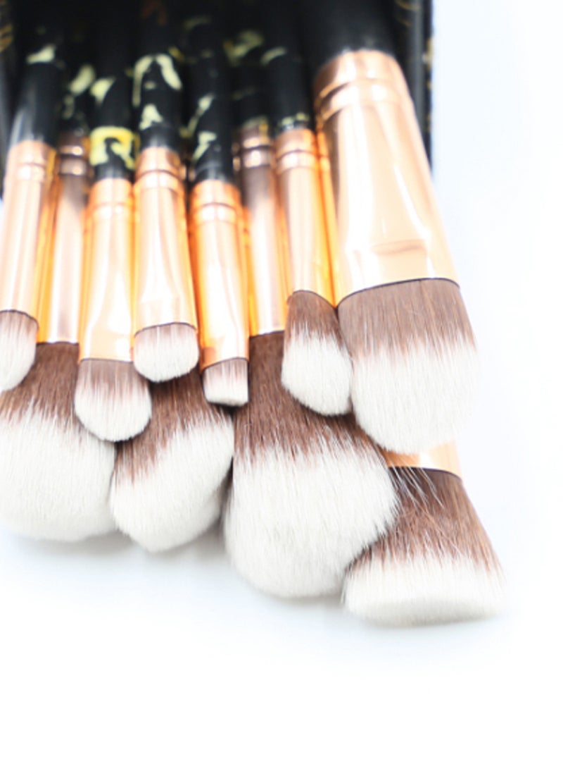 داروجي طقم فُرش ماكياج مكون من 10 قطع مع حقيبة متعدد الألوان - Image 2