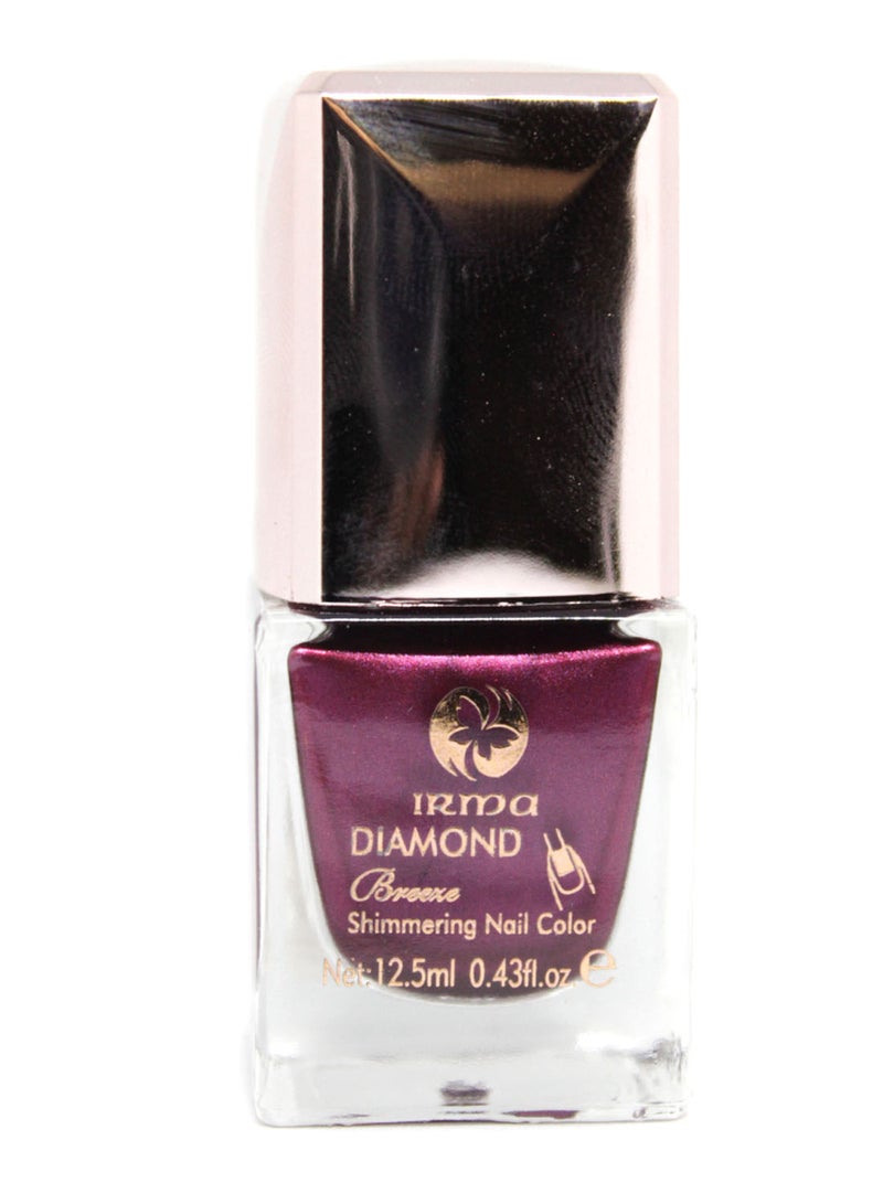 irma Diamond Shimmering Glossy Nail Polish Purple - Image 1