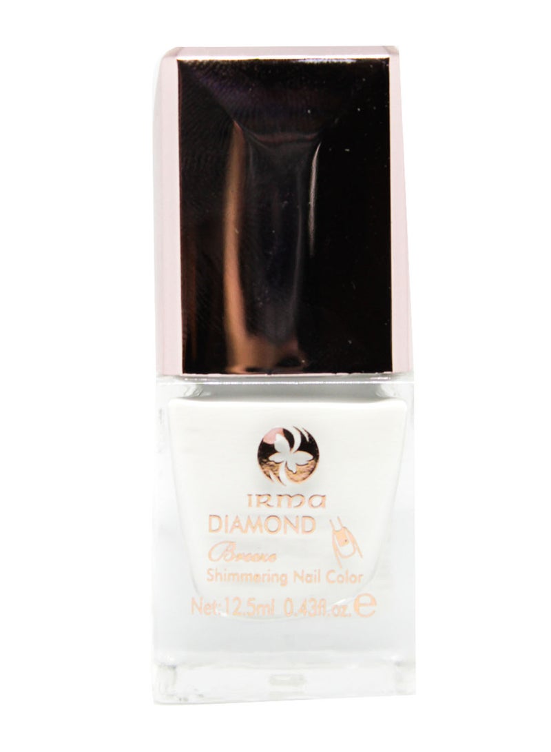 irma Diamond Shimmering Glossy Nail Polish White - Image 1