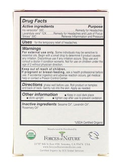 FORCES OF NATURE Headache Rollerball Applicator Homeopathic Medicine  - Image 3