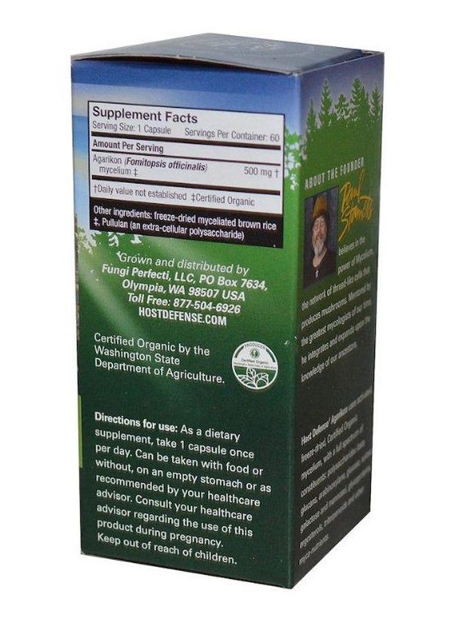 Fungi Perfecti - Agarikon Dietary Supplement - 60 Capsules - Image 1