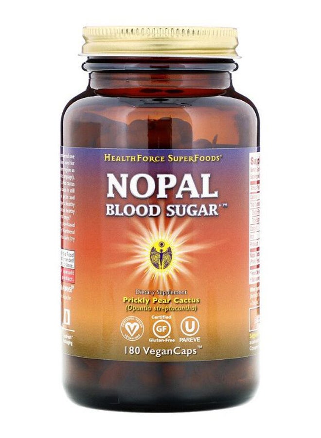 HEALTHFORCE SUPERFOODS - Nopal Blood Sugar - 180 Capsules - Image 1