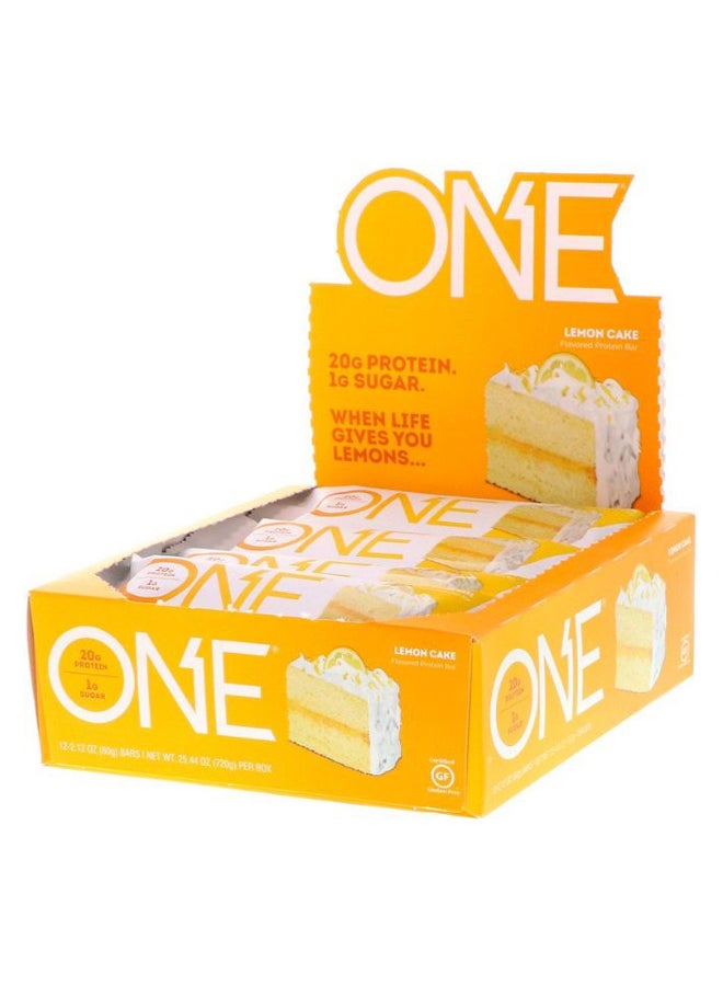 ONE BRANDS - Pack Of 12 Lemon Cake Protein Bar - Image 1