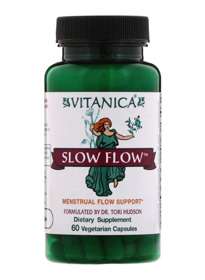 Vitanica Slow Flow Menstrual Flow Support - 60 Vegetarian Capsules  - Image 1