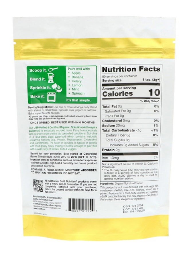 California Gold Nutrition - Organic Superfood Spirulina Powder - Image 1