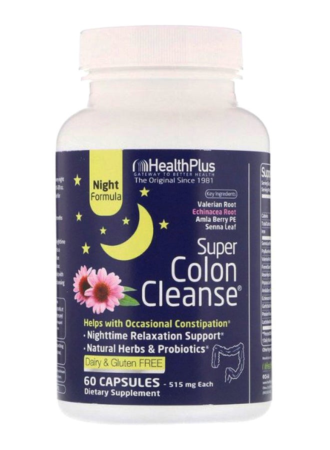 هيلث بلاس سوبر كولون كلينز نايت - 60 كبسولة - Image 1