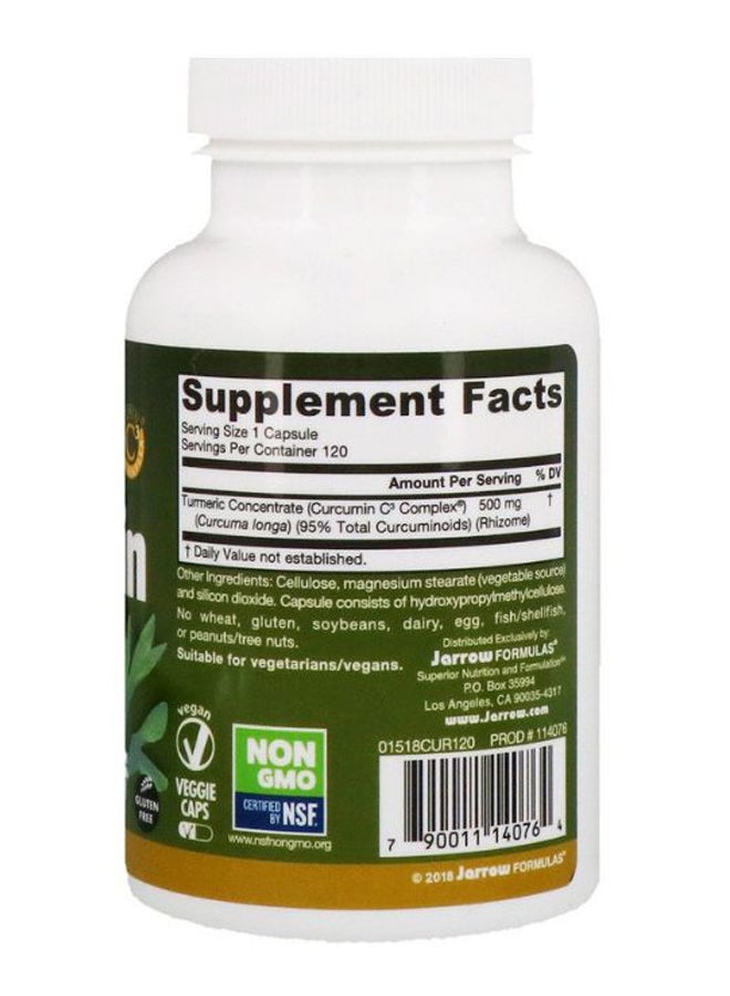 jarrow formulas Curcumin 95 Provides Antioxidants Support - 120 Capsules - Image 2