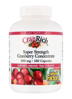 natural Factors Super Strength Cranberry Concentrate Support Urinary Tract Heath - 180 Capsules  - Image 1