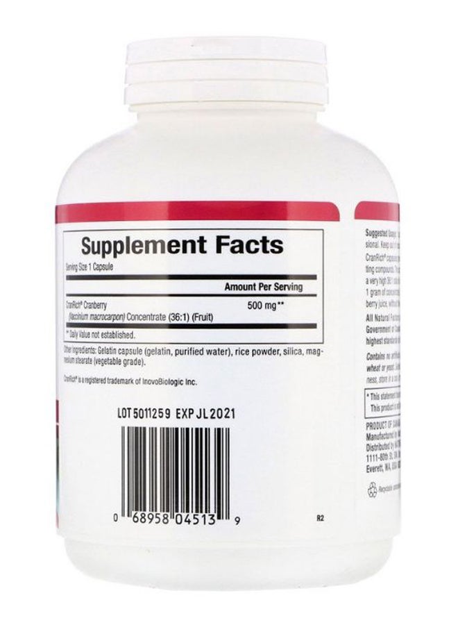 natural Factors Super Strength Cranberry Concentrate Support Urinary Tract Heath - 180 Capsules - Image 2