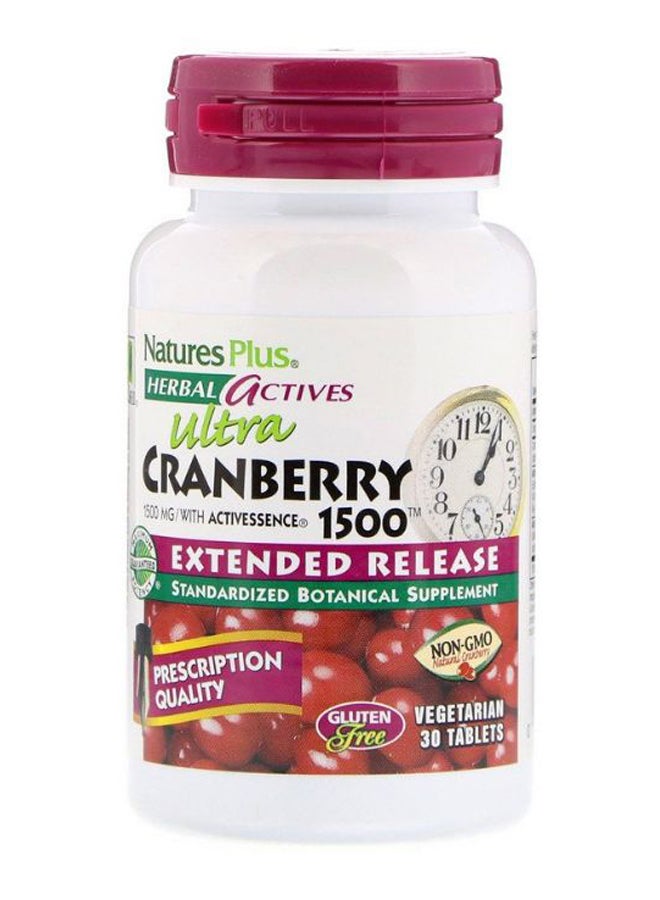 Natures Plus Ultra Cranberry 1500 - 30 Tablets  - Image 1