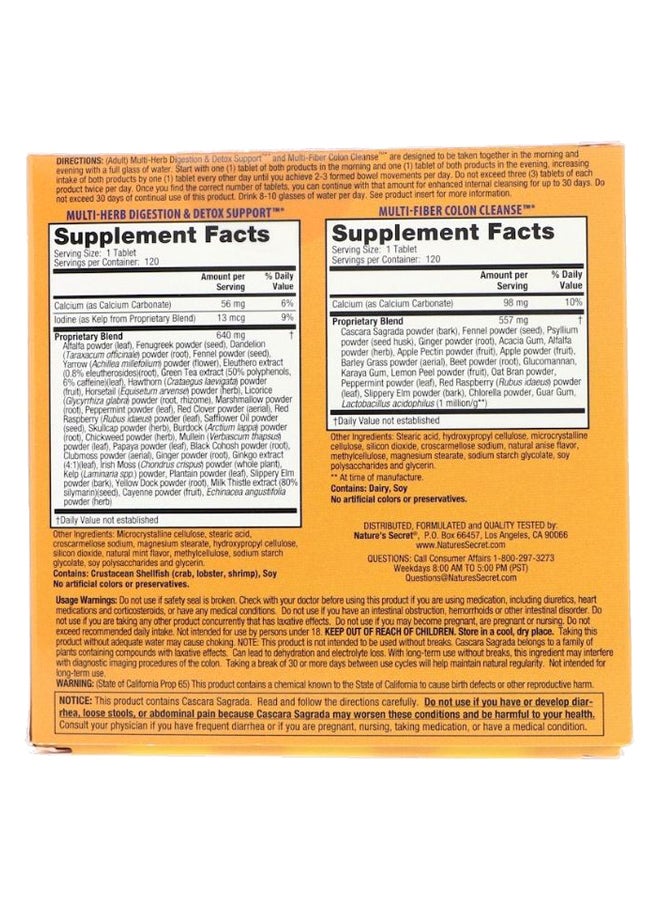 Nature's Secret - Pack Of 2 Ultimate Cleanse Bottle - 240 Tablets - Image 1