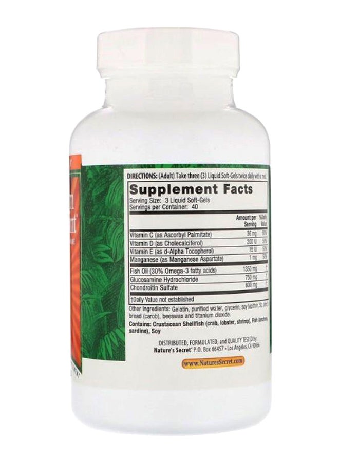 Nature's Secret Inholtra Premium Lubri-Joint - 120 Liquid Softgels  - Image 2