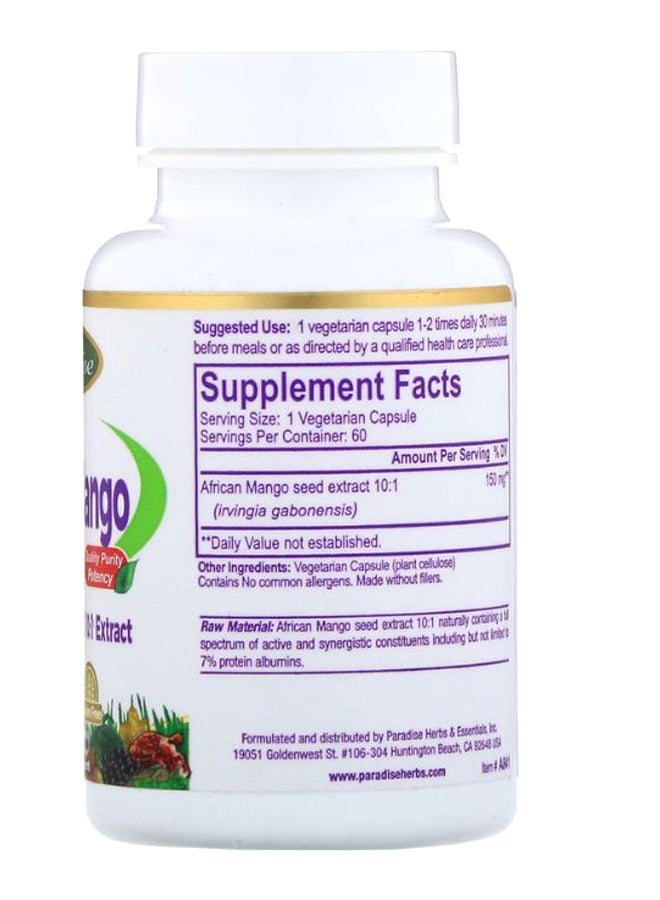 بارادايس هيربس أفريكان مانجو - 60 كبسولة نباتية - Image 2