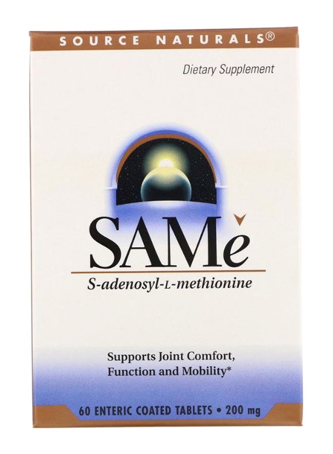Source Naturals SAM-e S-Adenosyl-L-Methionine - 60 Enteric Coated Tablets 