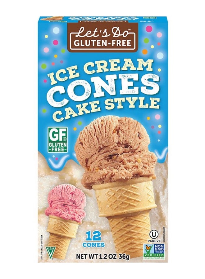 نظارات إدواردسون وجبات كيك خفيفة بتصميم مخروط آيس كريم 36جرام عبوة من 12 قطعة