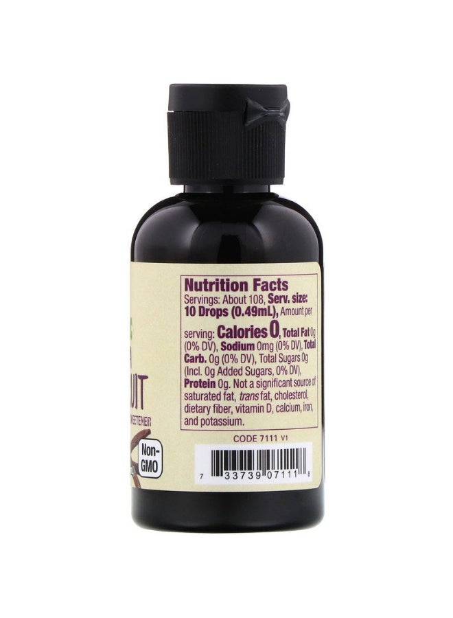 Now Foods Organic Vanilla Monk Fruit Liquid Sweetener 53ml - Image 2
