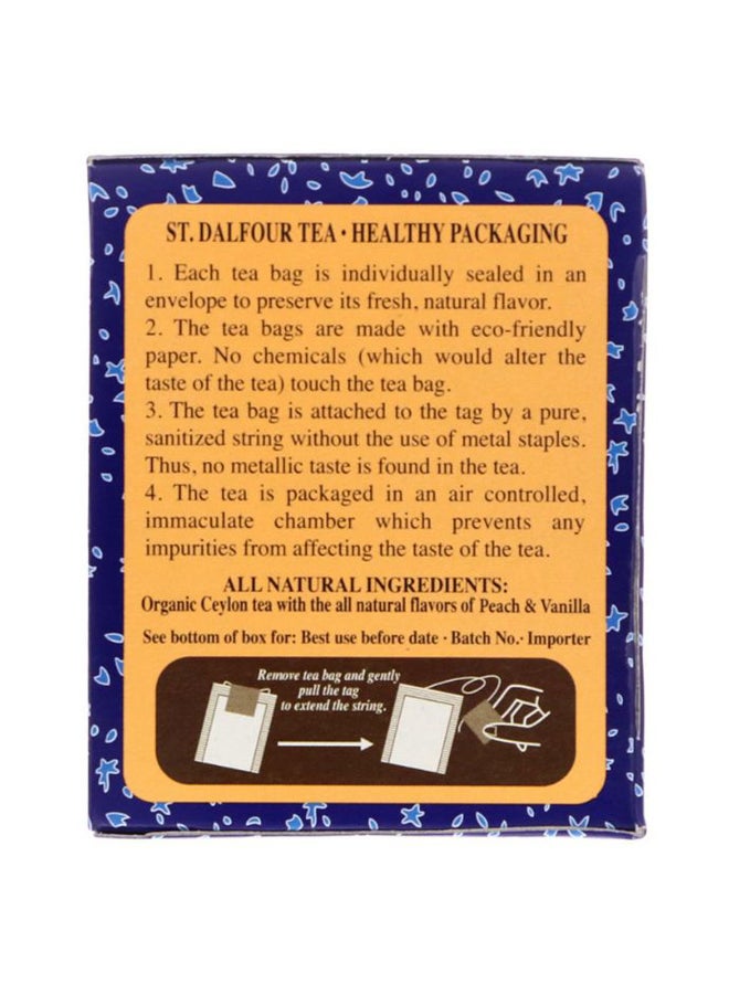 ST. DALFOUR - Organic Golden Peach Tea Envelopes 50grams Pack of 25 - Image 1