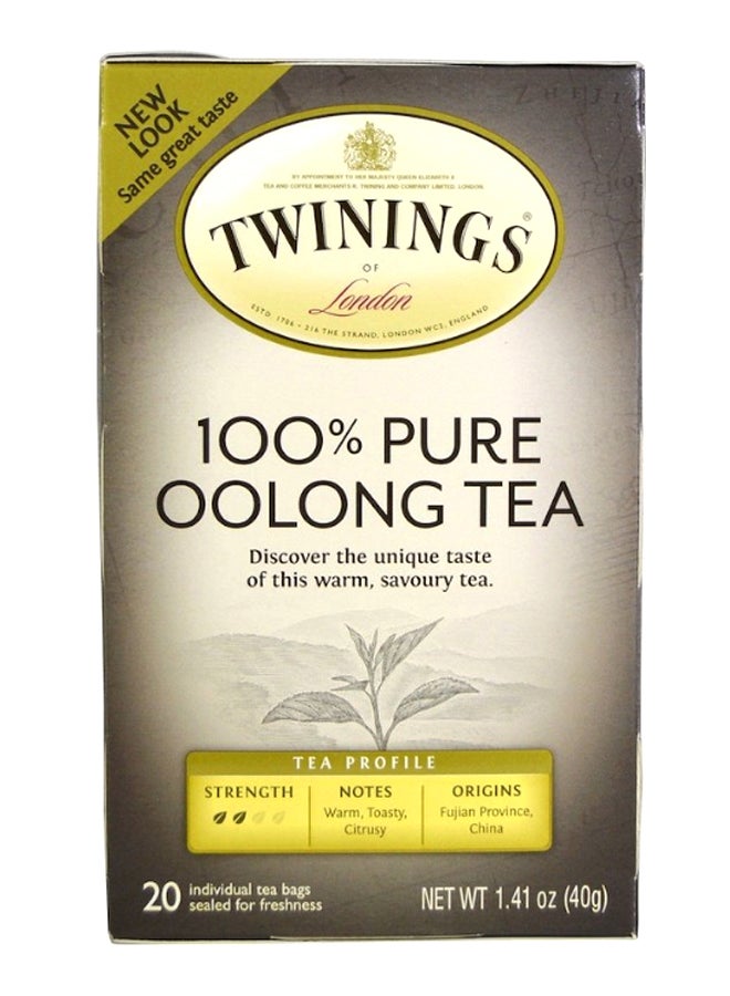 Twinings - Pure Oolong Tea 20 Bags 1.41ounce - Image 1