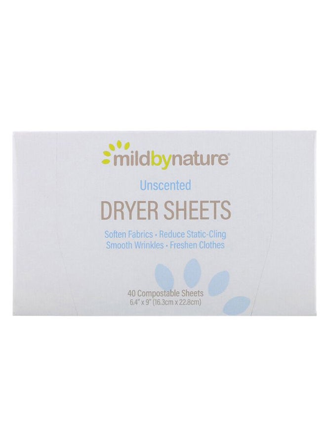 mild by Nature Unscented Dryer Sheets  - Image 1