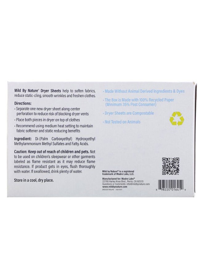 mild by Nature Unscented Dryer Sheets  - Image 2