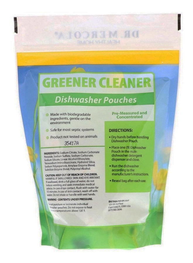 Dr. Mercola 24-Pouche Greener Dishwasher Cleaner Set Multicolour 431grams  - Image 2