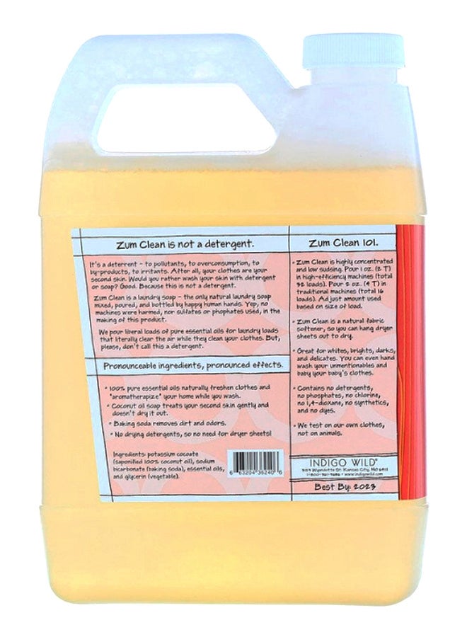 Indigo Wild Sweet Orange Zum Clean Aromatherapy Laundry Soap Multicolour 0.94Liters - Image 2