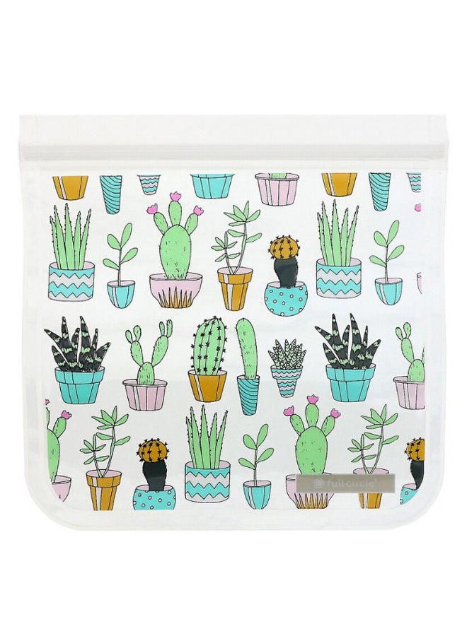 Full Circle 2-Piece ZipTuck Reusable Sandwich Bag Set Multicolour 20 x 20cm - Image 1