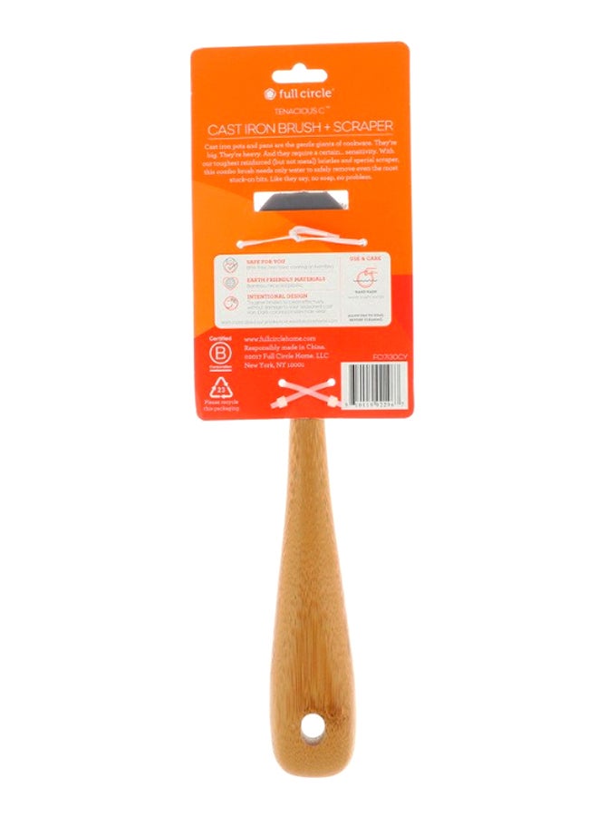 Full Circle Tenacious Cast Iron Scraper Brush Brown/Grey/Black - Image 3