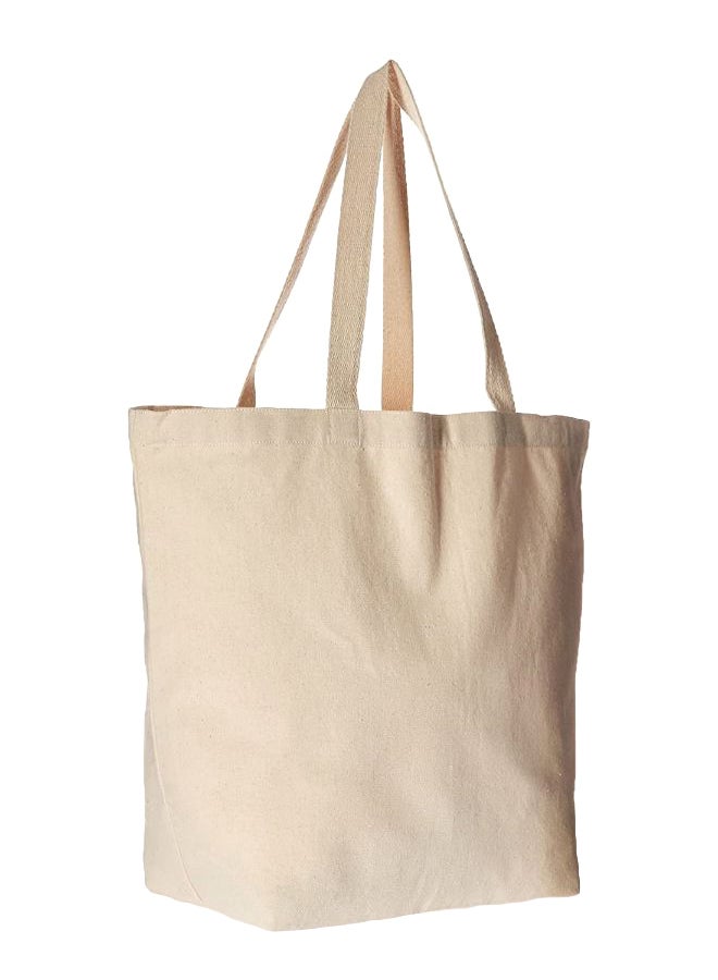 Ecobags Everyday Shopping Tote Bag Beige - Image 2