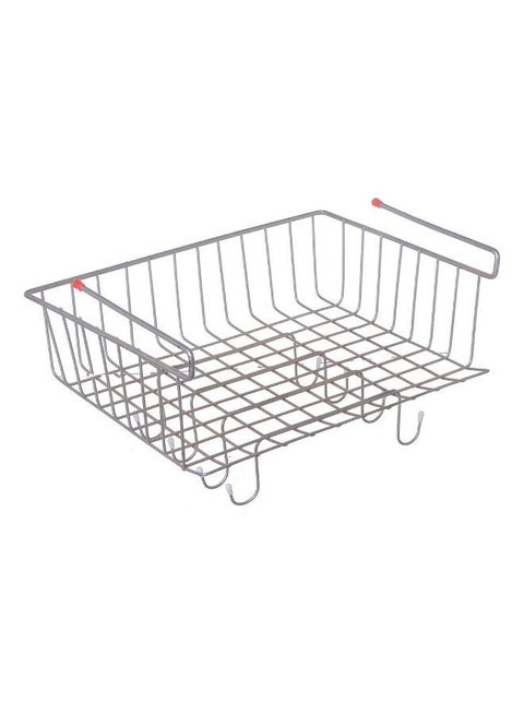 Multi-Purpose Under Shelf Rack Holder Silver/Red 40cm