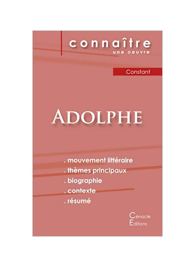 Adolphe paperback french - 06-Jan-20 