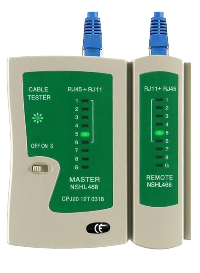 Professional Network Cable Tester White/Green - Image 2