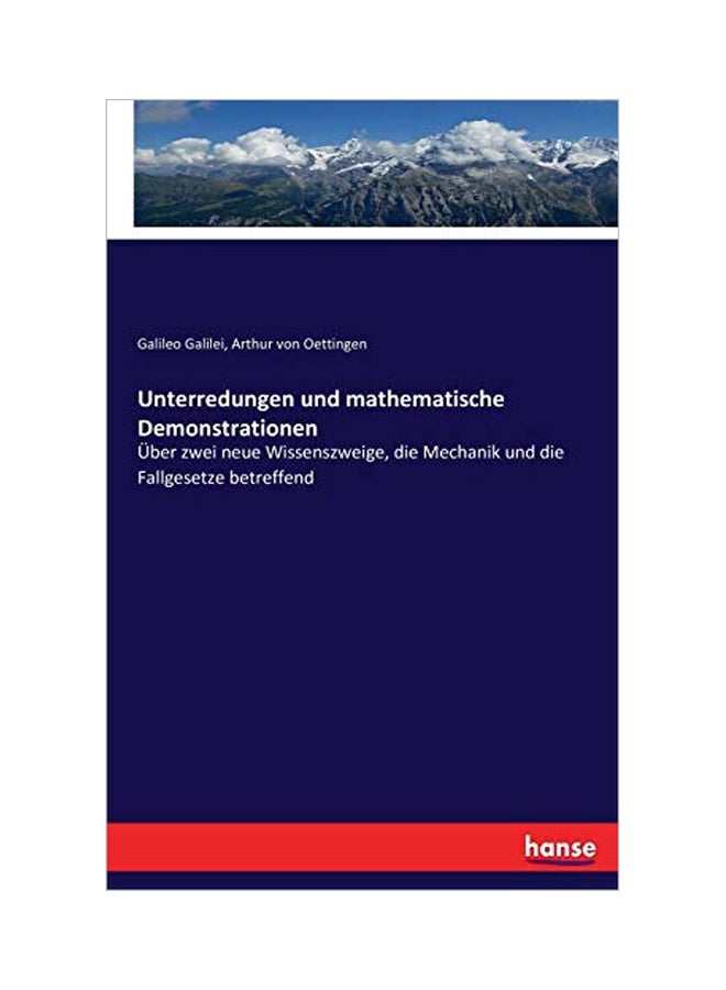 Unterredungen Und Mathematische Demonstrationen paperback german - 13-Mar-20 
