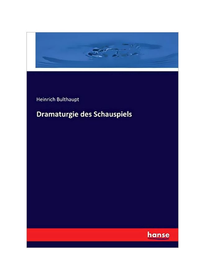 Dramaturgie Des Schauspiels paperback german - 20-Feb-20 