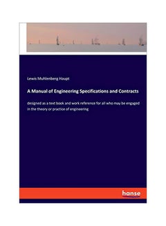 A Manual Of Engineering Specifications And Contracts paperback english - 27 January 2020 