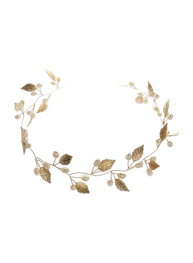 Beauenty Delicate Leaf Vine Hair Chain Gold 41 x 5cm - Image 1