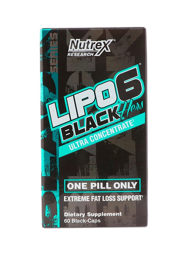 Nutrex Research Lipo 6 Black Hers Ultra Concentrate Supplement - 60 Capsules  - Image 1