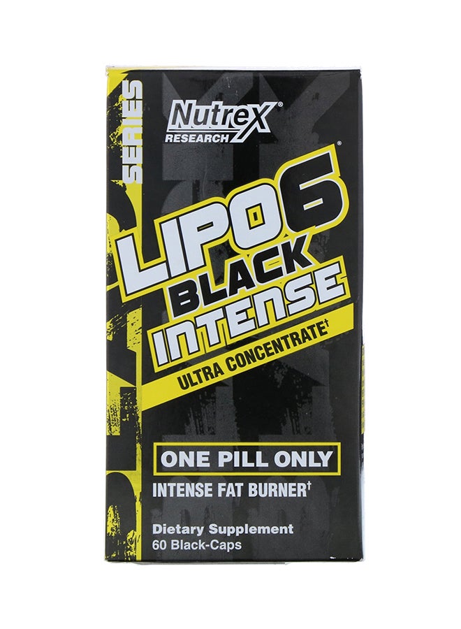 Nutrex Research Lipo 6 Black Intense Ultra Concentrate Supplement - 60 Capsules - Image 1